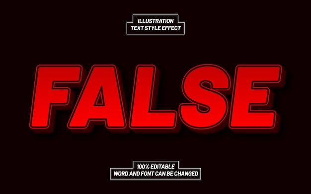 False text style effect