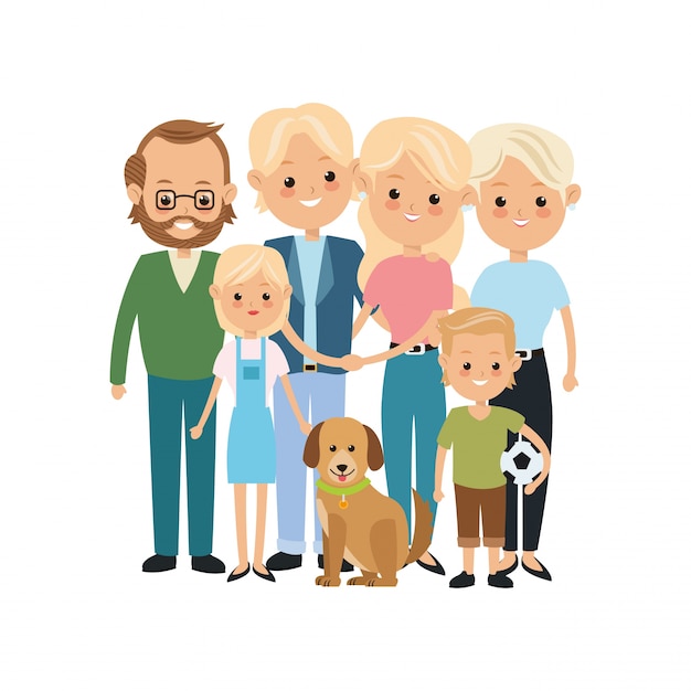 Vector familie cartoon