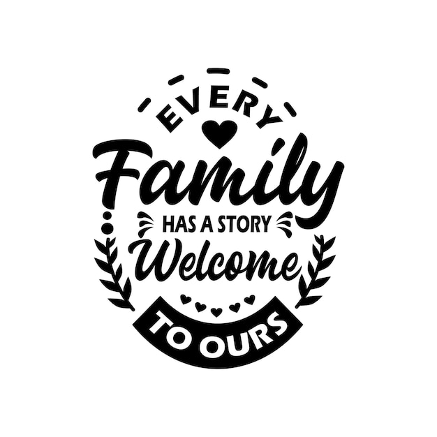 Vector familie citaten svg ontwerp belettering vector