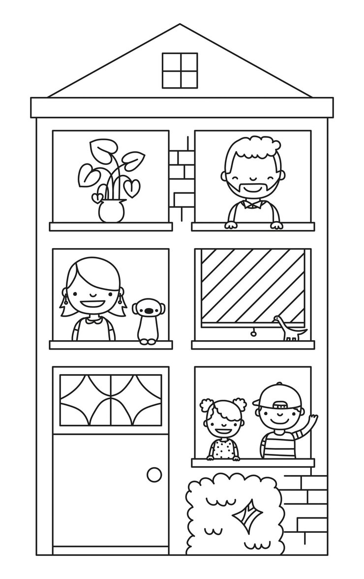 Familie huis vectorillustratie