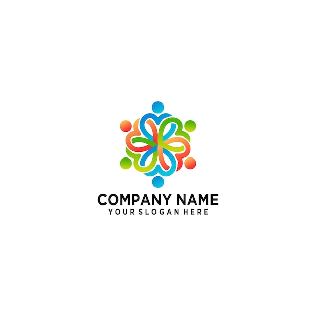 Familie logo menselijk sociaal logo ontwerp