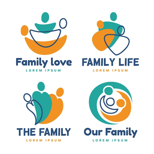 Familie logo sjablonen collectie