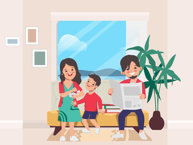 familie mensen blijven thuis bij geliefden en ouders