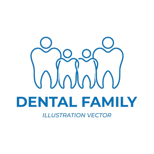 Familie Mensen Tand voor tandheelkundig icoon Illustratie symbool