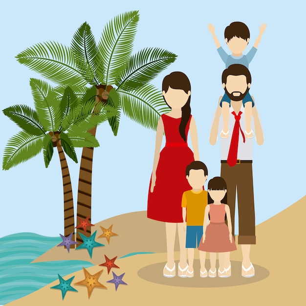 Familie reizen ontwerp