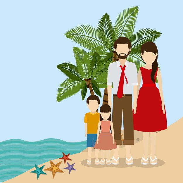 Familie reizen ontwerp