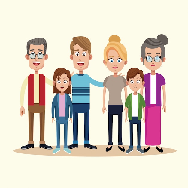 Familie saamhorigheid gelukkig