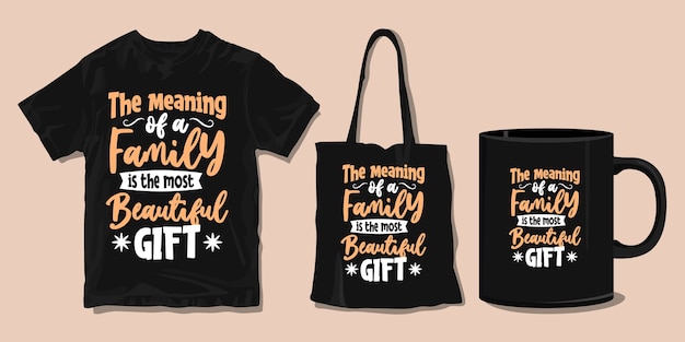 Familie t-shirt typografie citaten. koopwaar voor print