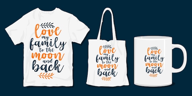 Familie t-shirt typografie citaten. koopwaar voor print