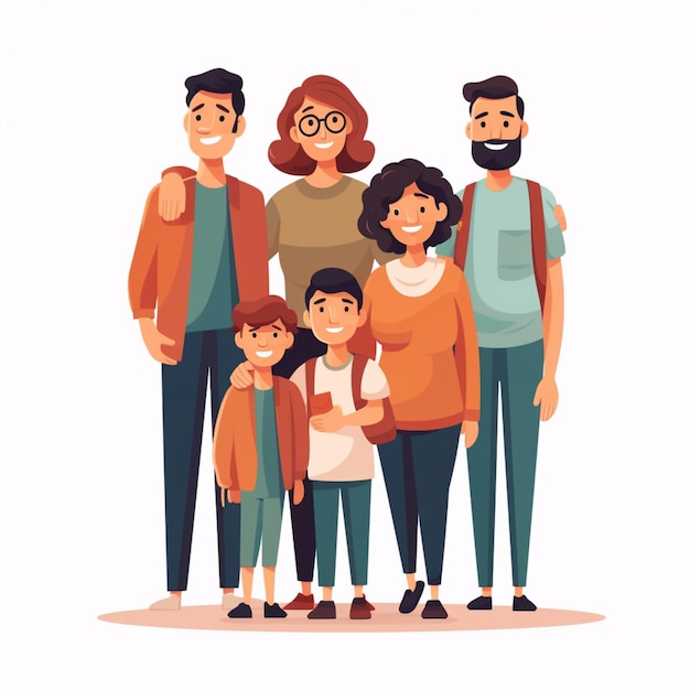 Familie tekenen cartoon vector