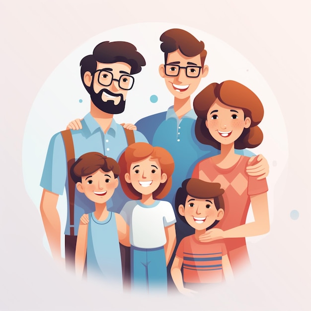 Familie tekenen cartoon vector