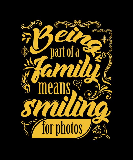 Familie typografie T-Shirt Design