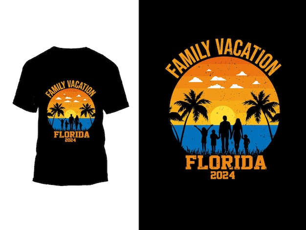 Familie vakantie t-shirt ontwerp