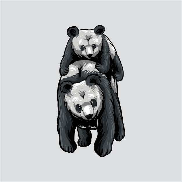 familie van panda's