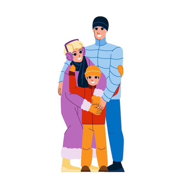 Familie winter vector