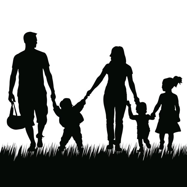 Vector families silhouette