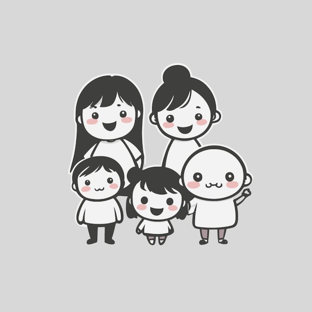 Family 2D logo vector