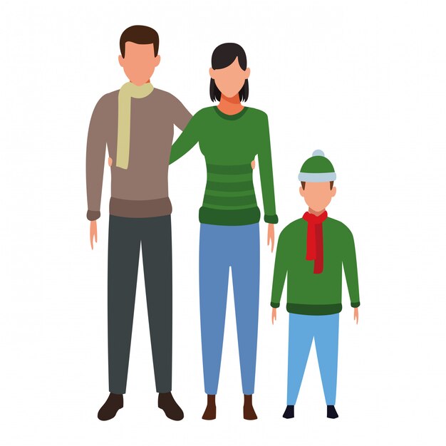 Vector family avatar cartoon character