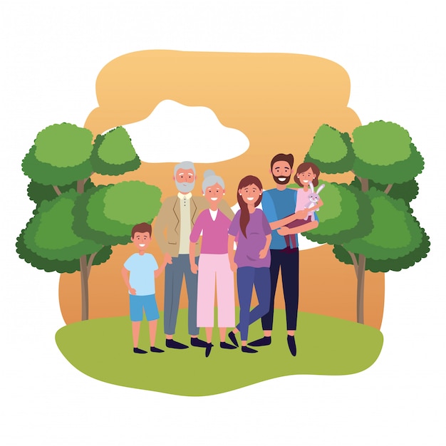 family avatar cartoon character