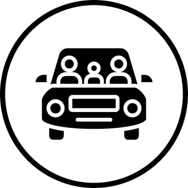 Family Car Icon Style