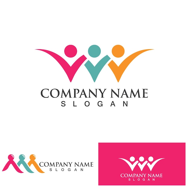 Family care logo and symbol vector