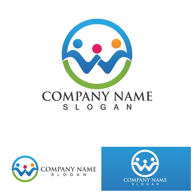 Family care logo and symbol vector