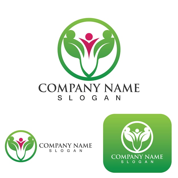 Family care logo and symbol vector