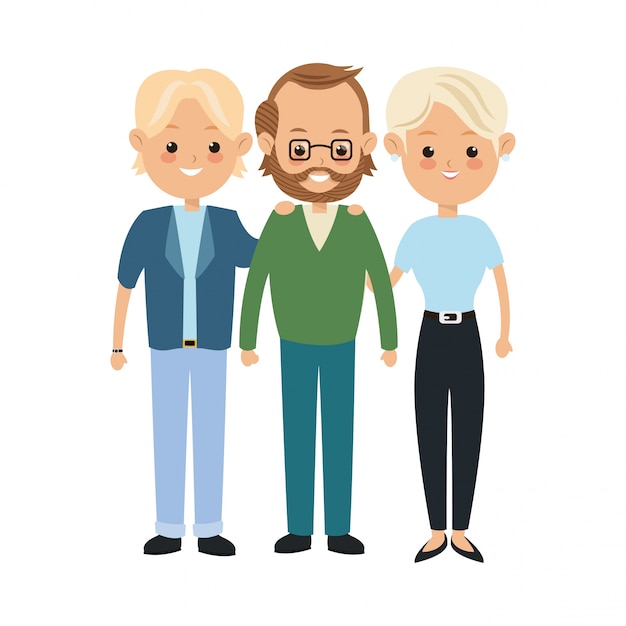 Vector family cartoon