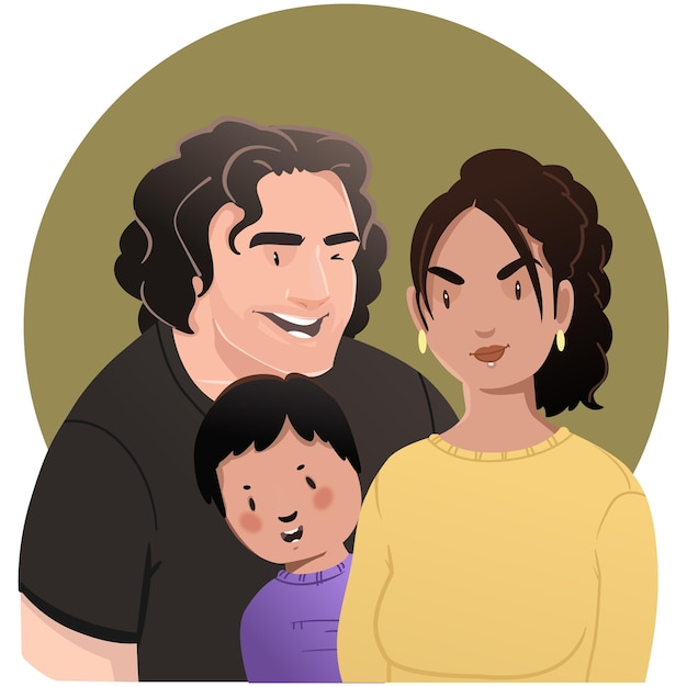 Vector family (couples) portrait