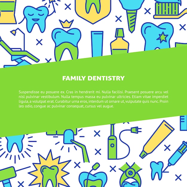 Family dentistry clinic banner template