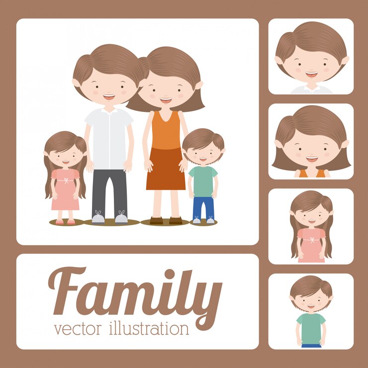 Vector 가족 디자인