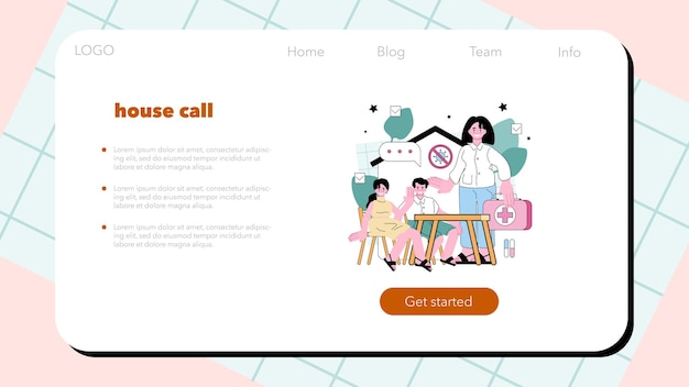 Веб-баннер семейного врача или целевая страница Современная медицина