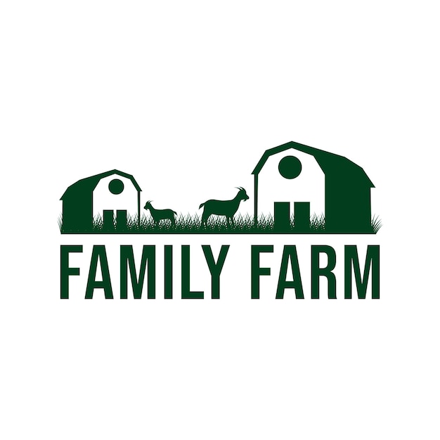 家族農場のロゴデザインテンプレート