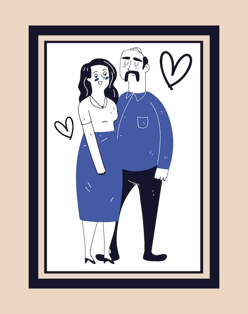 Romantic Couple Drawing Images - Free Download on Freepik