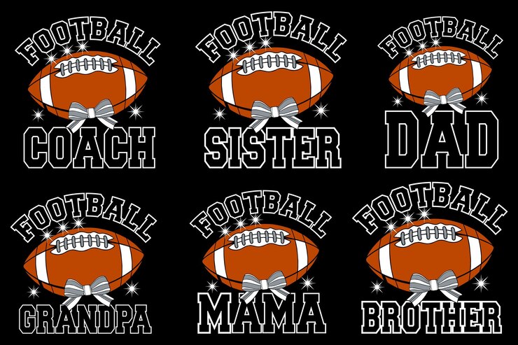 Vector family football graphic design for family lover