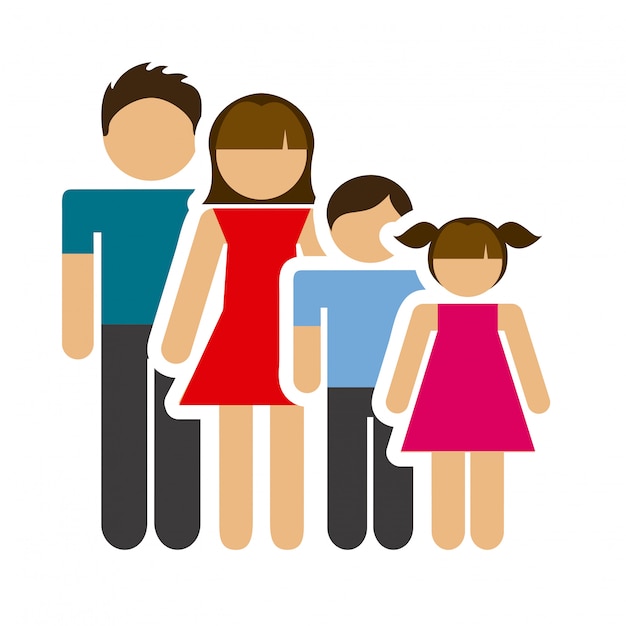 家族グラフィックデザインのベクトル図
