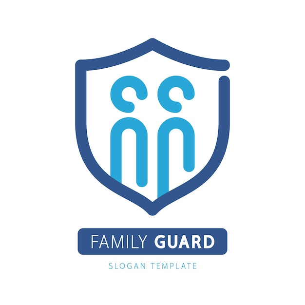 Family Guard Blue Emblem Template