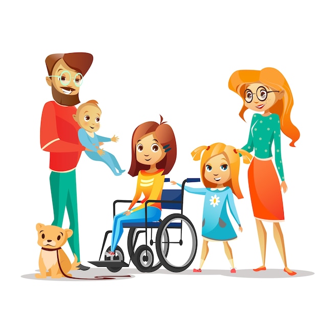 Vector family and handicapped child