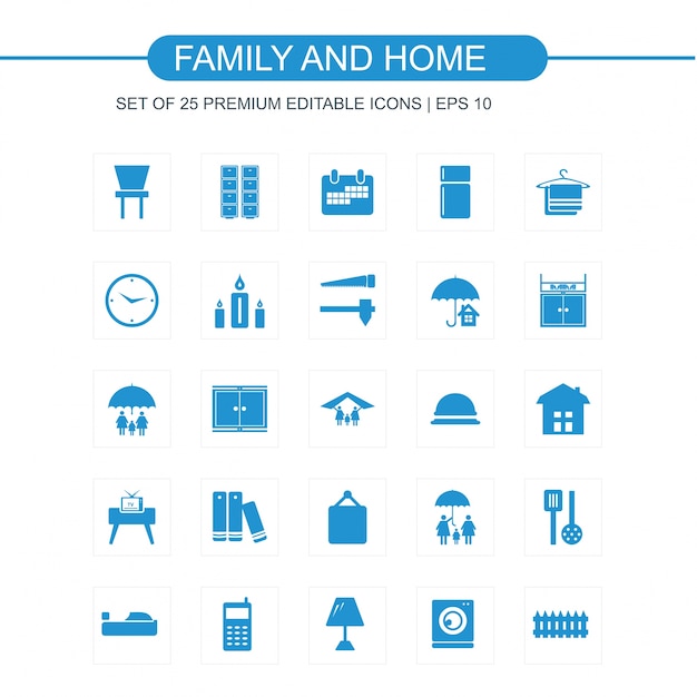 Family and Home Icon set