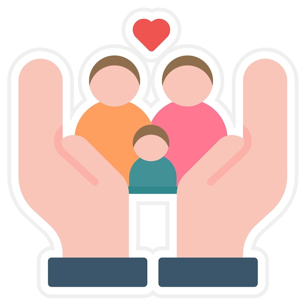 family icon vector image can be used for vacation planning