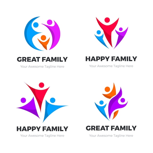 Vector family logo collection