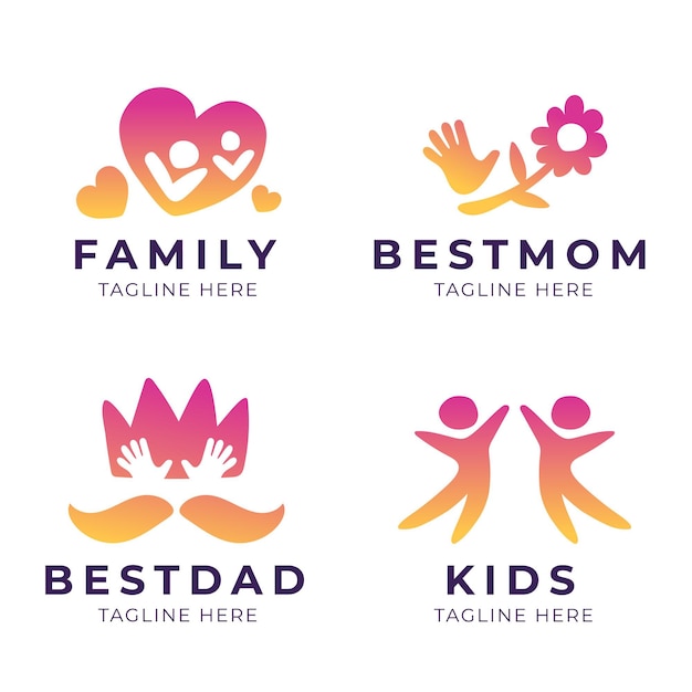 Vector family logo collection