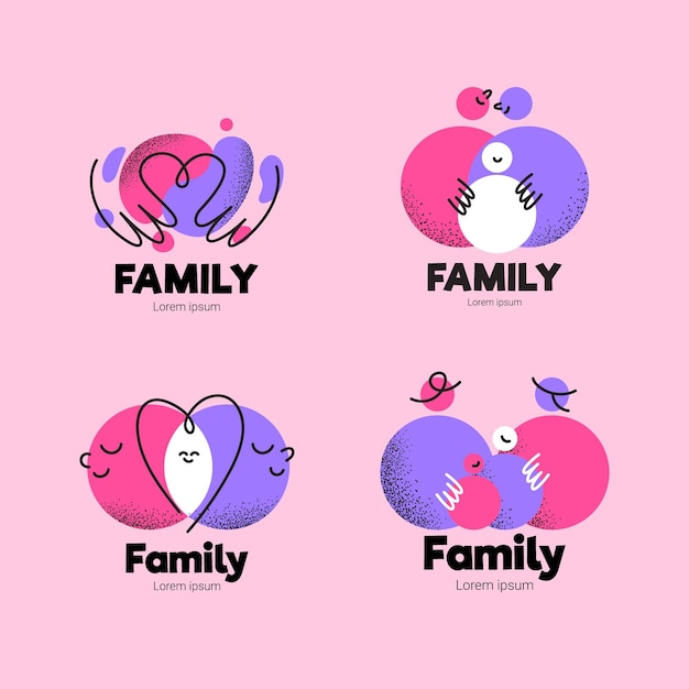 Вектор Семейная коллекция логотипов