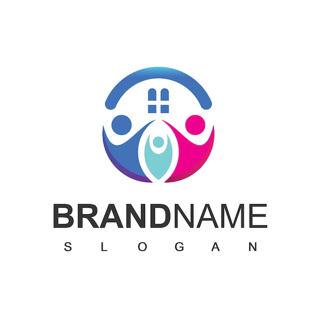 Family Logo Design Vector