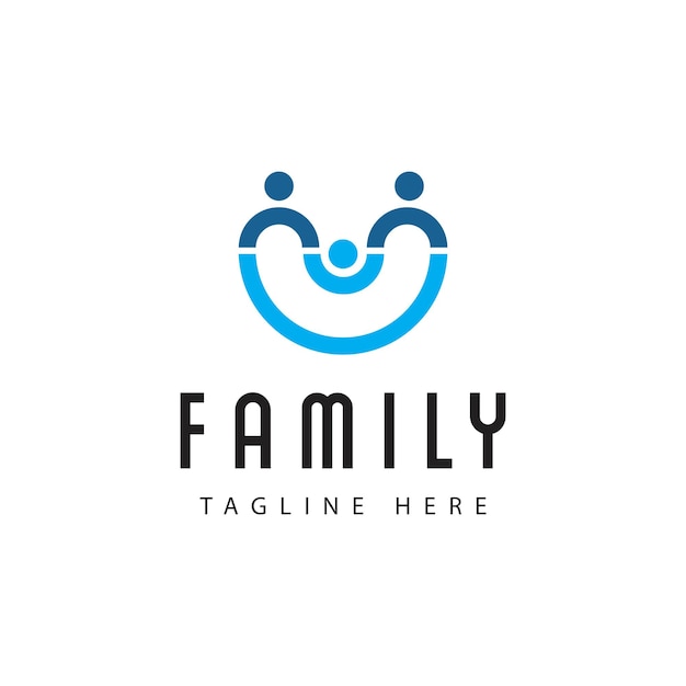 family logo vector illustration design template