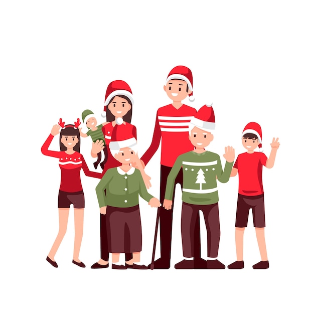 family meeting, merry christmas and happy new year