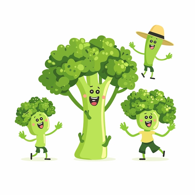 Family_of_broccoli_characters_with_happy_emotion