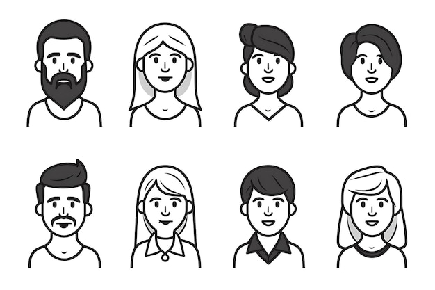 Vector family people icon set free vector