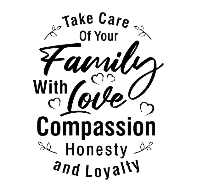 Vector family quotes for t shirt design mug design sticker and more