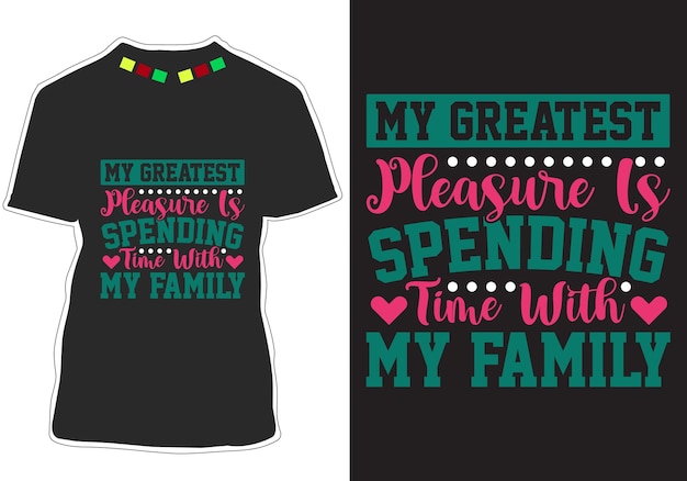 Дизайн футболки с семейными цитатами